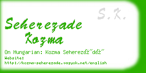 seherezade kozma business card